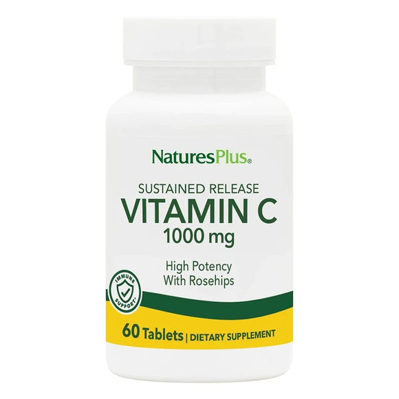 Nature’s Plus, Vitamin C 1,000 mg Sustained Release, 60 Tablets - 097467023000 | Hilife Vitamins