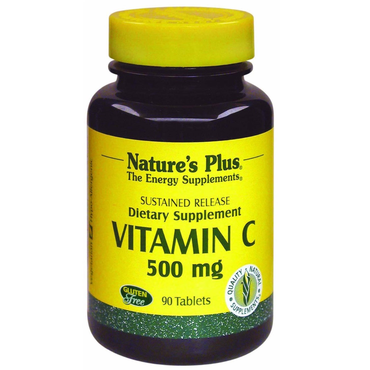 Nature’s Plus, Vitamin C 500 mg with Rose Hips, 90 Sustained Release ...