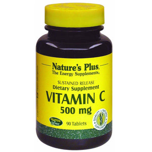 Nature’s Plus, Vitamin C 500 mg with Rose Hips, 90 Sustained Release Tablets - 097467023314 | Hilife Vitamins