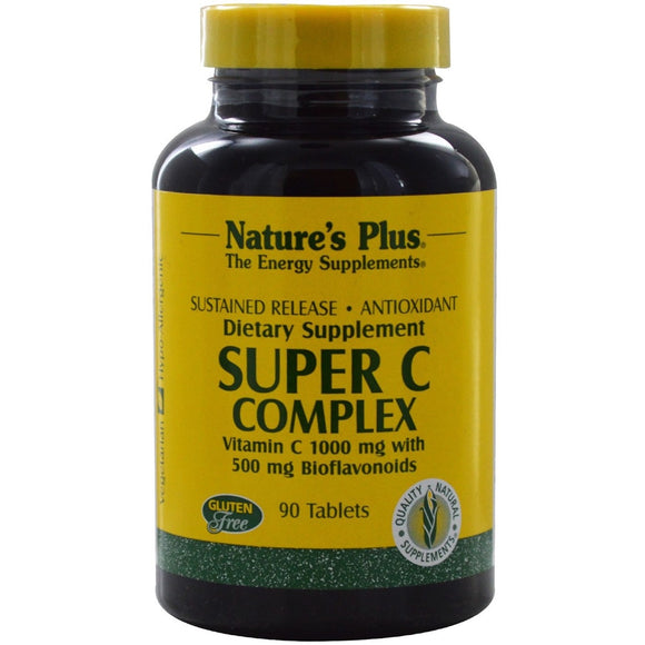 Nature’s Plus, Sustained Release Super C Complex, 90 Tablets - 097467024809 | Hilife Vitamins