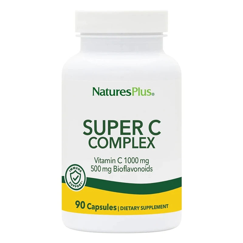 Nature’s Plus, Super C Complex, 90 Vegetarian Capsules - 097467024830 | Hilife Vitamins