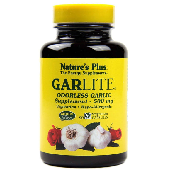 Nature’s Plus, Garlite, 90 Vegetarian Capsules - 097467039629 | Hilife Vitamins