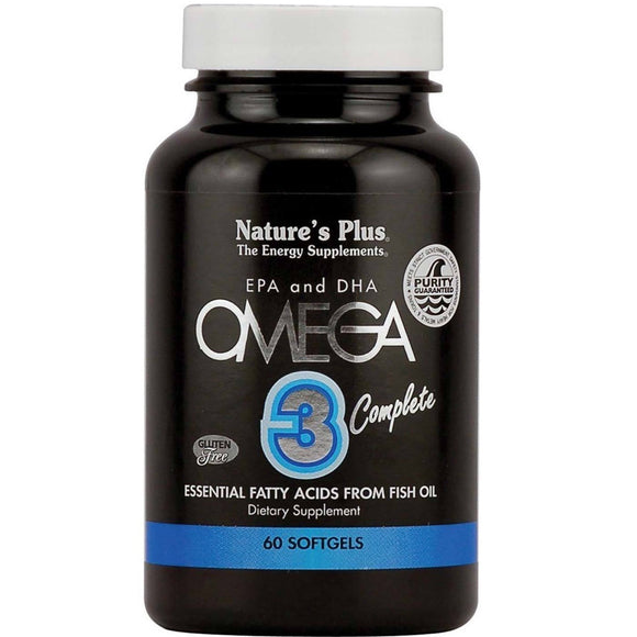 Nature’s Plus, Omega 3 Complete, 60 Softgels - 097467039650 | Hilife Vitamins