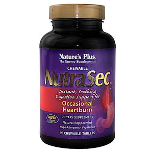 Nature’s Plus, Nutrasec Digestive Aid, 90 Chewables - 097467044296 | Hilife Vitamins