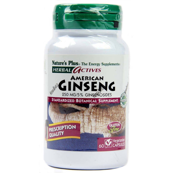 Nature’s Plus, American Ginseng 250 Mg, 60 Vegetarian Capsules - 097467071001 | Hilife Vitamins