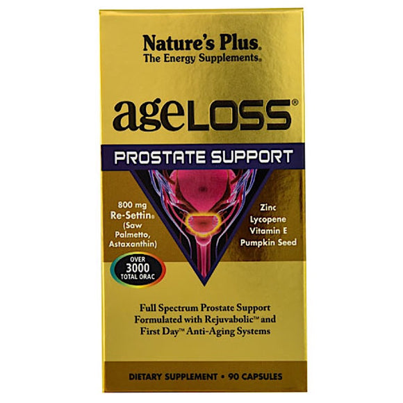 Nature's Plus, Ageloss Prostate Support, 90 Vegetarian Capsules - 097467080072 | Hilife Vitamins