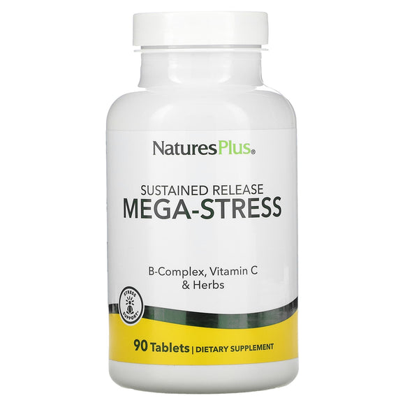 Nature’s Plus, Mega-Stress, Sustained Release, 90 Tablets - 097467012615 | Hilife Vitamins