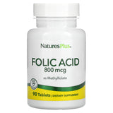Nature’s Plus, Folic Acid as Methylfolate , 800 mcg, 90 Tablets - 097467017900 | Hilife Vitamins