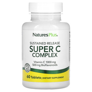 Nature’s Plus, Sustained Release Super C Complex, 60 Tablets - 097467024793 | Hilife Vitamins