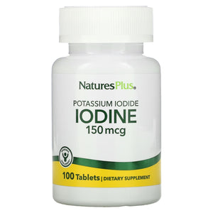 Nature's Plus, Iodine, Potassium Iodide, 150 mcg, 100 Tablets - 097467033719 | Hilife Vitamins