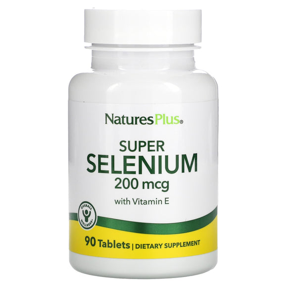 Nature’s Plus, Super Selenium With Vitamin E, 200 mcg, 90 Tablets - 097467035010 | Hilife Vitamins