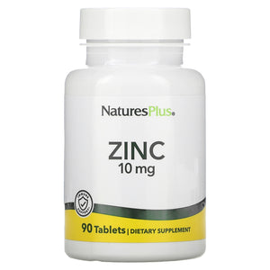 Nature’s Plus, Zinc, 10 mg, 90 Tablets - 097467036307 | Hilife Vitamins