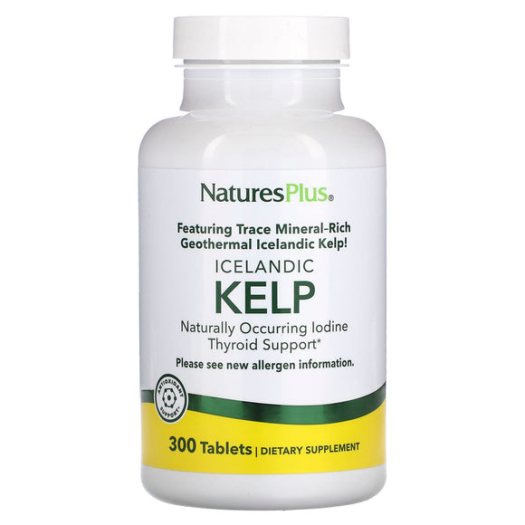 Nature’s Plus, Icelandic Kelp, 300 Tablets - 097467039506 | Hilife Vitamins