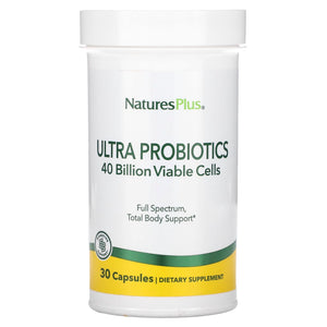 Nature’s Plus, Ultra Probiotics, 30 Vegetarian Capsules - 097467043848 | Hilife Vitamins