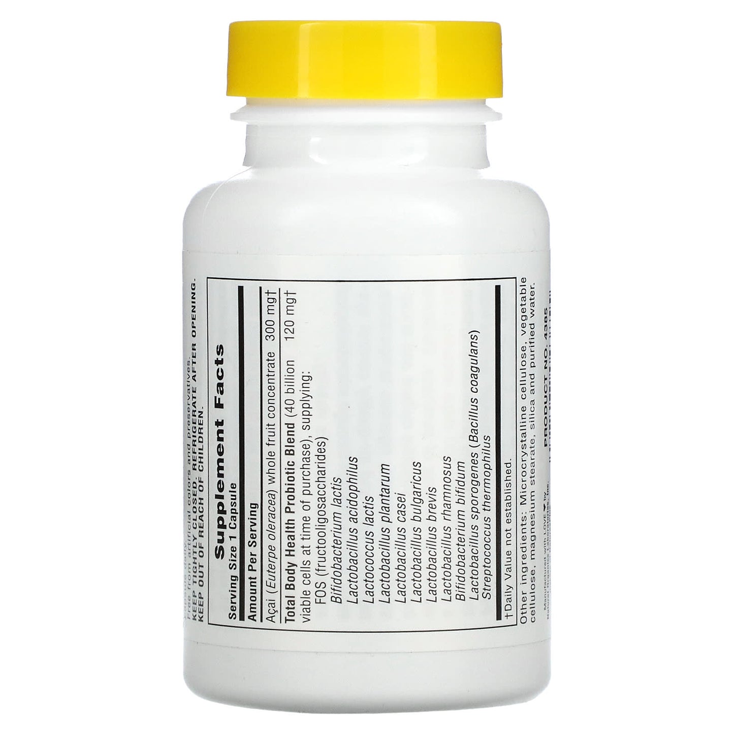Nature’s Plus, Ultra Probiotics, Maximum Strength, 40 Billion, 60 Vegetarian Capsules UPC 097467043855 | HiLife Vitamins