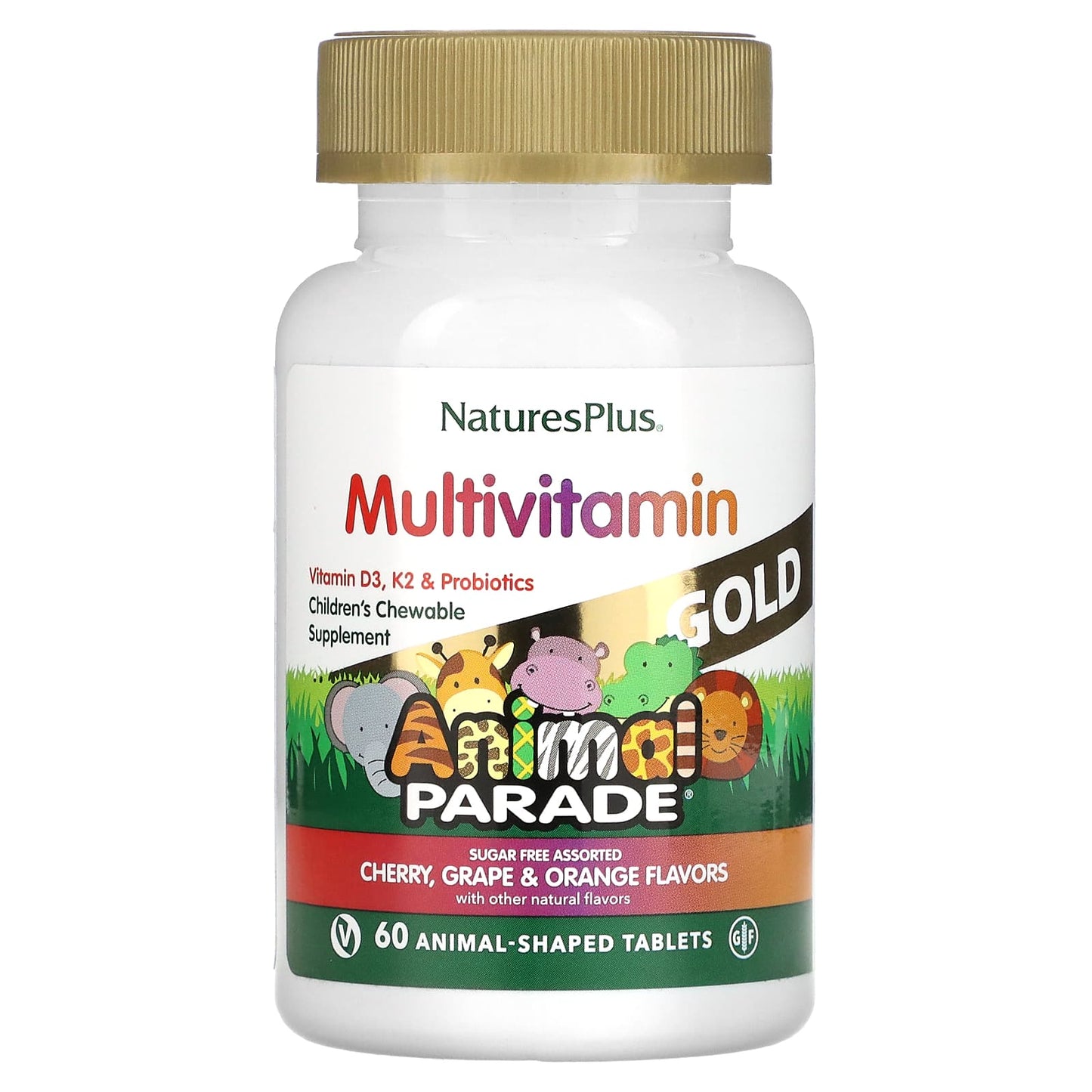 Nature's Plus, Ap Gold Assorted, 60 Chewables UPC 097467299276 | HiLife Vitamins