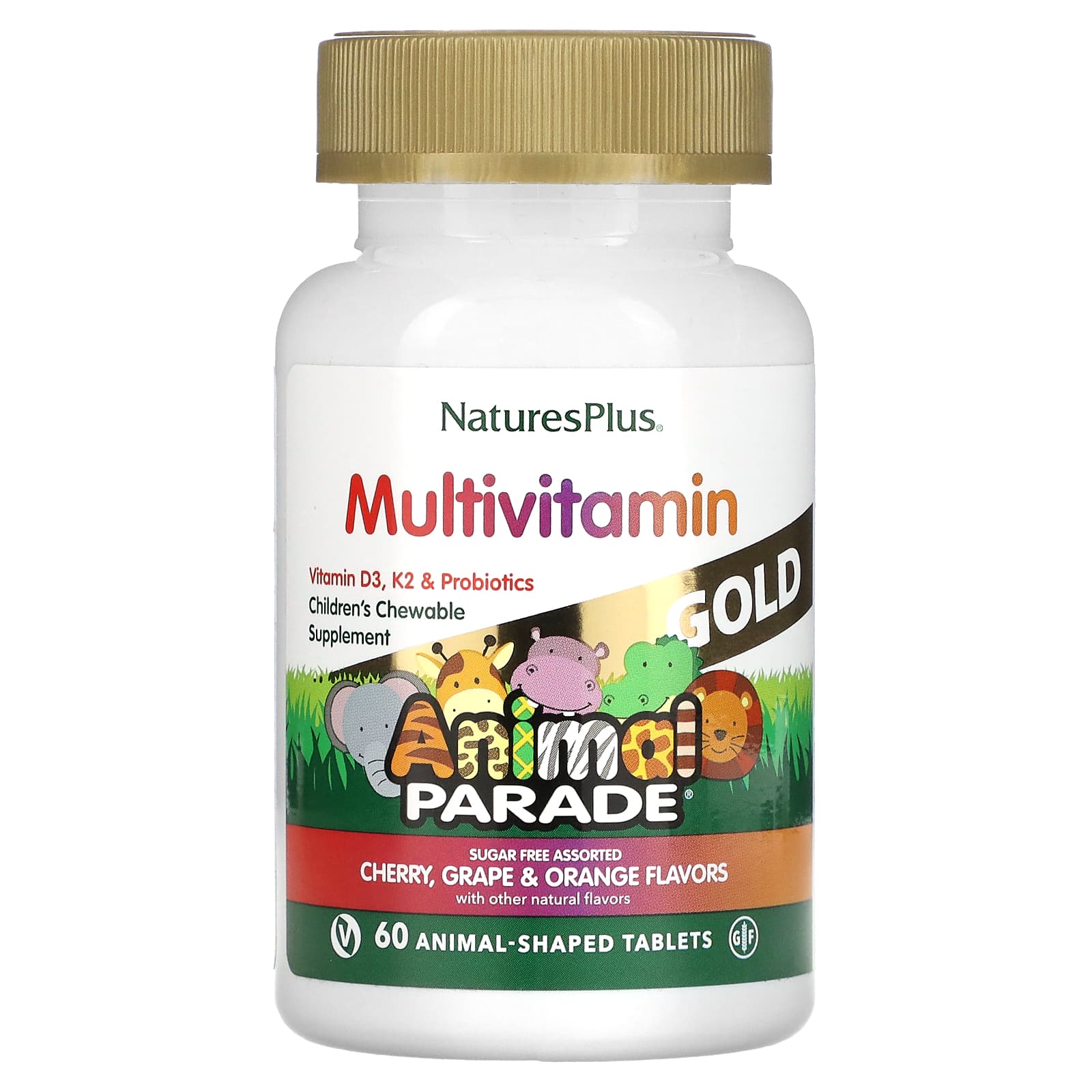 Nature's Plus, Ap Gold Assorted, 60 Chewables UPC 097467299276 | HiLife Vitamins