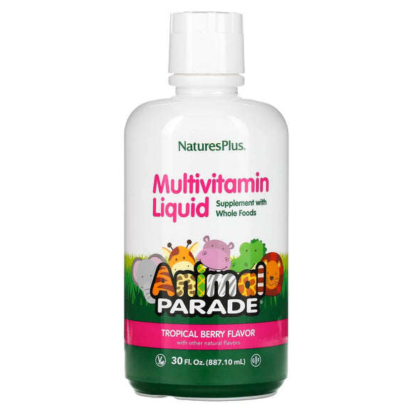 Nature’s Plus, Animal Parade, Multivitamin Liquid, Tropical Berry, 30 Oz - 097467299511 | Hilife Vitamins