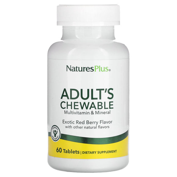 Nature’s Plus, Adult  Multi Red, 60 Chewables - 097467308718 | Hilife Vitamins