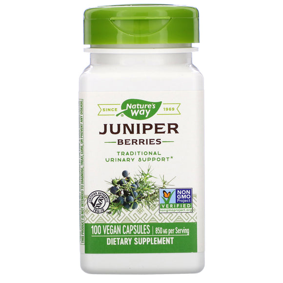 Nature’s Way, Juniper Berries, 100 Vegetarian Capsules - 033674144008 | Hilife Vitamins