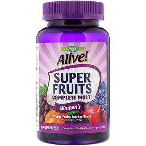 Nature’s Way, Alive Super Fruits Women's Multi, 60 Gummies - 033674125083 | Hilife Vitamins