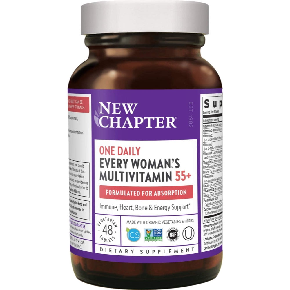 New Chapter, One Daily Every Woman's Multivitamin 55+, 48 Vegetarian Capsules UPC 727783901248 | HiLife Vitamins