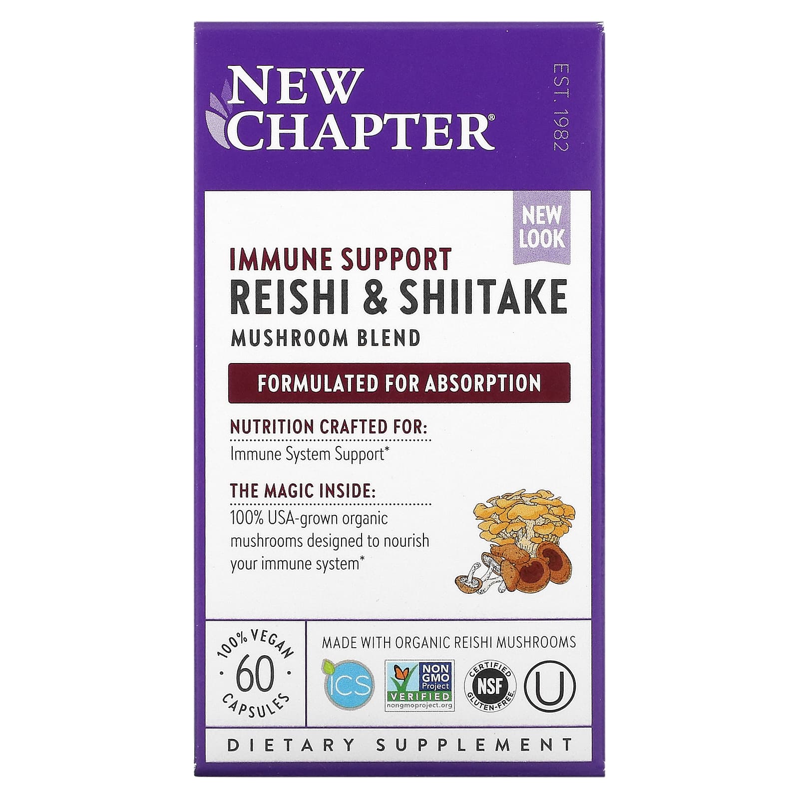 New Chapter, Lifeshield Immunity, 60 Capsules UPC 727783002303 | HiLife Vitamins