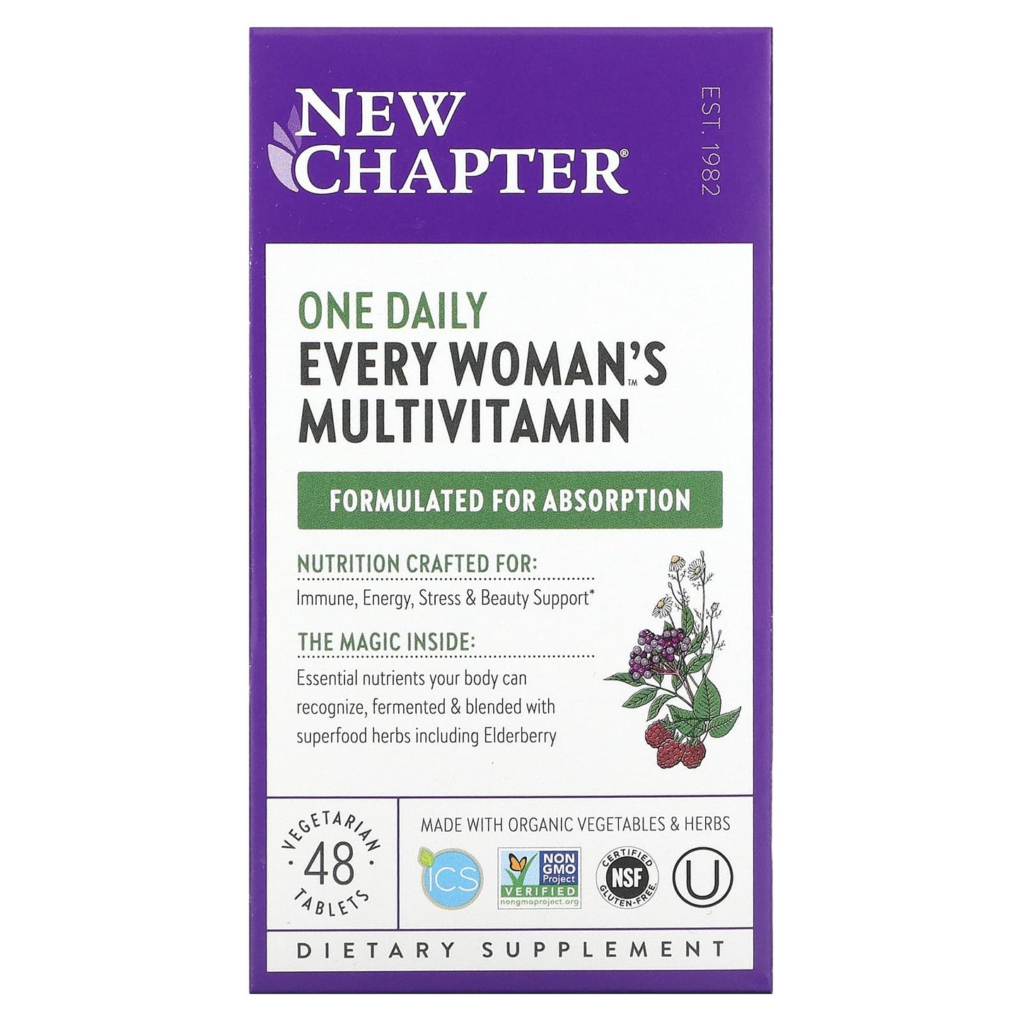 New Chapter, Every Woman's One Daily, 48 Tablets UPC 727783003072 | HiLife Vitamins