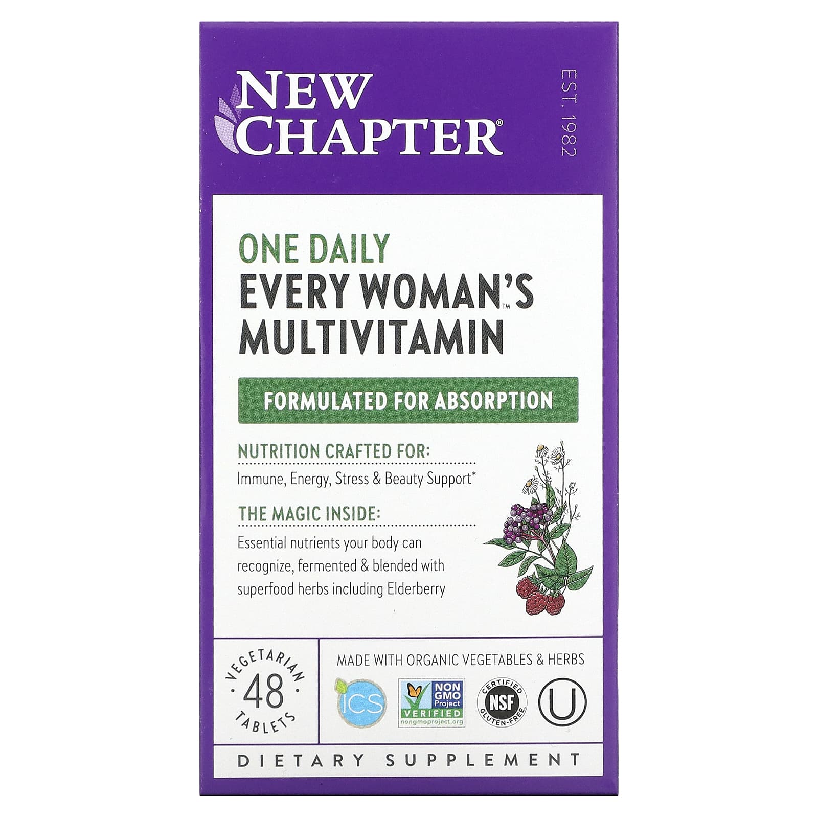 New Chapter, Every Woman's One Daily, 48 Tablets UPC 727783003072 | HiLife Vitamins
