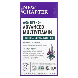 New Chapter, Women's 40+ Advanced Multivitamin, 96 Tablets - 727783003119 | Hilife Vitamins