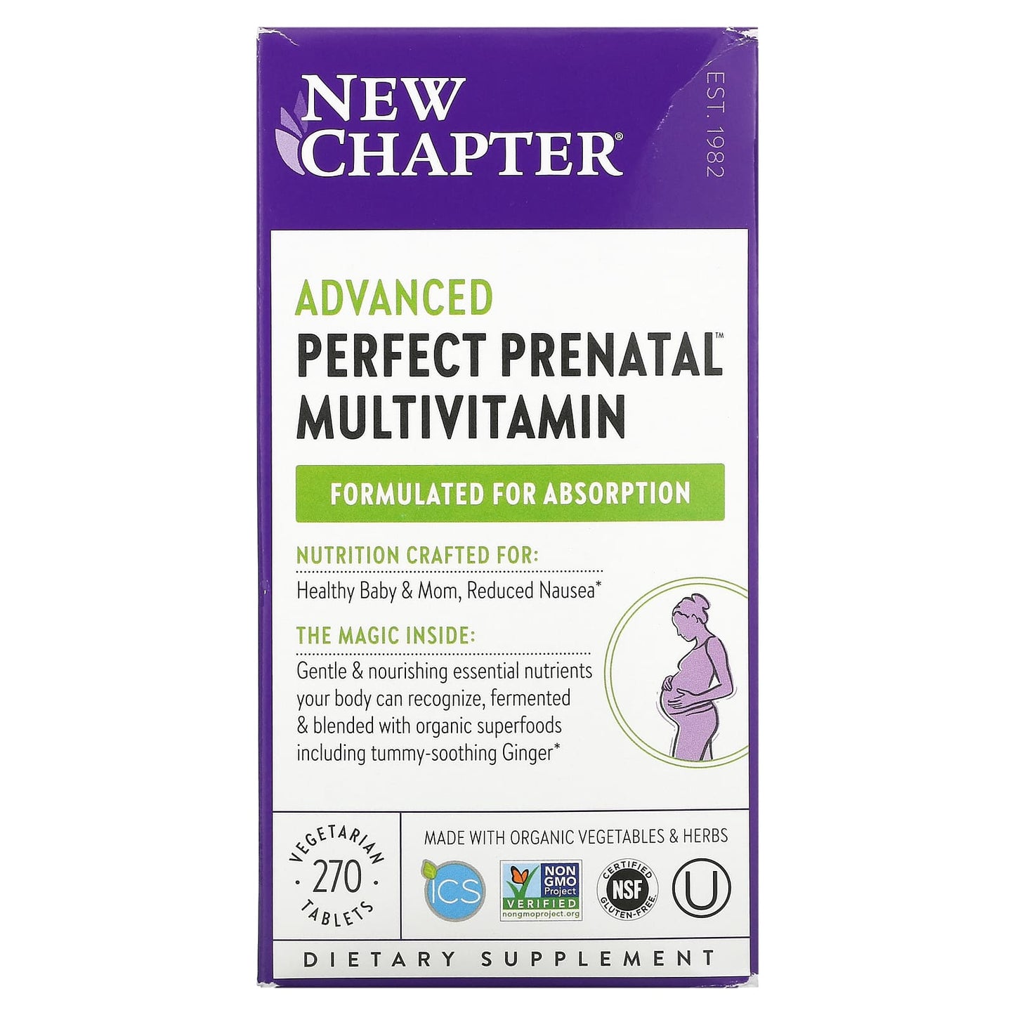 New Chapter, Perfect Prenatal Trimester, 270 Tablets UPC 727783003188 | HiLife Vitamins