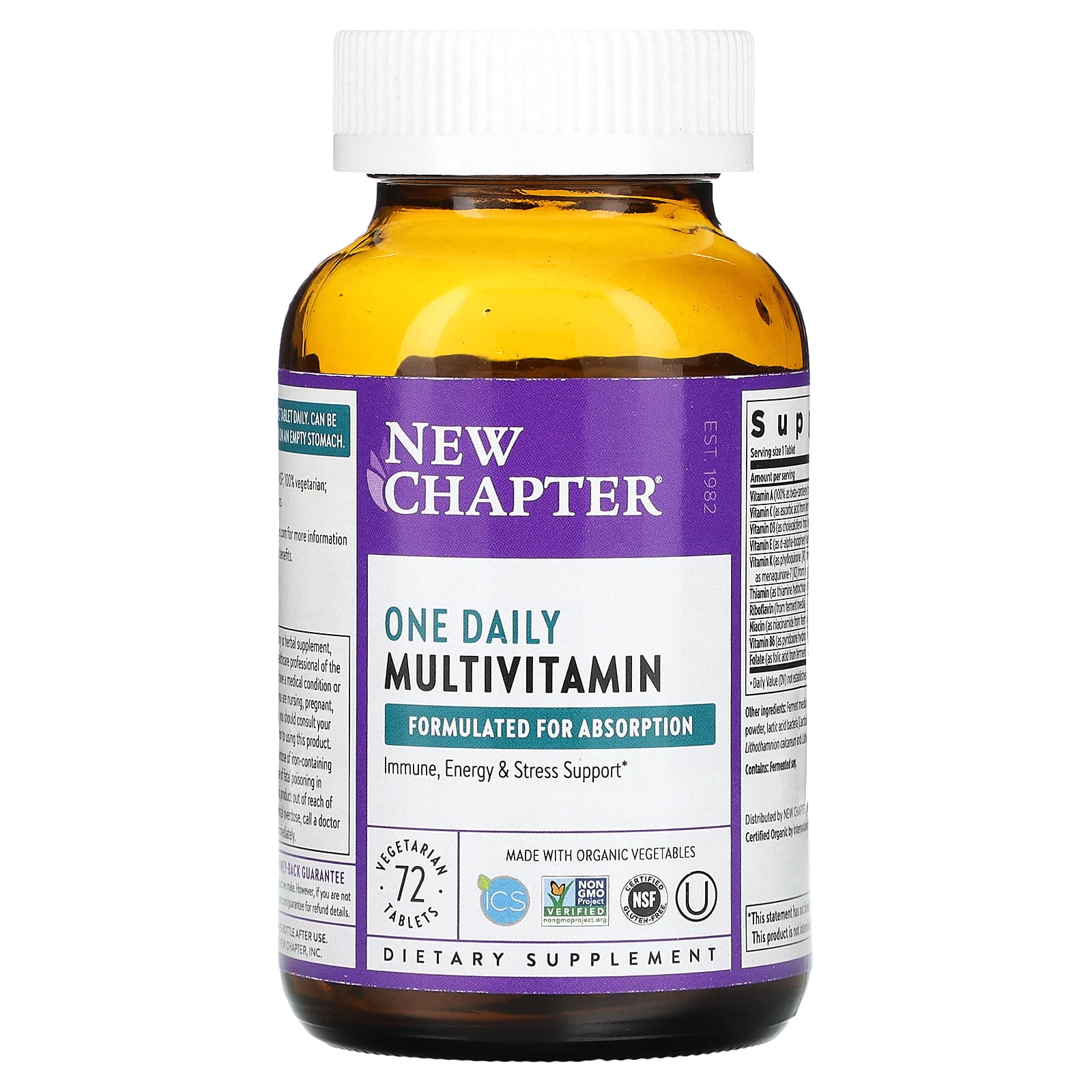 New Chapter, Only One, 72 Tablets UPC 727783003607 | HiLife Vitamins