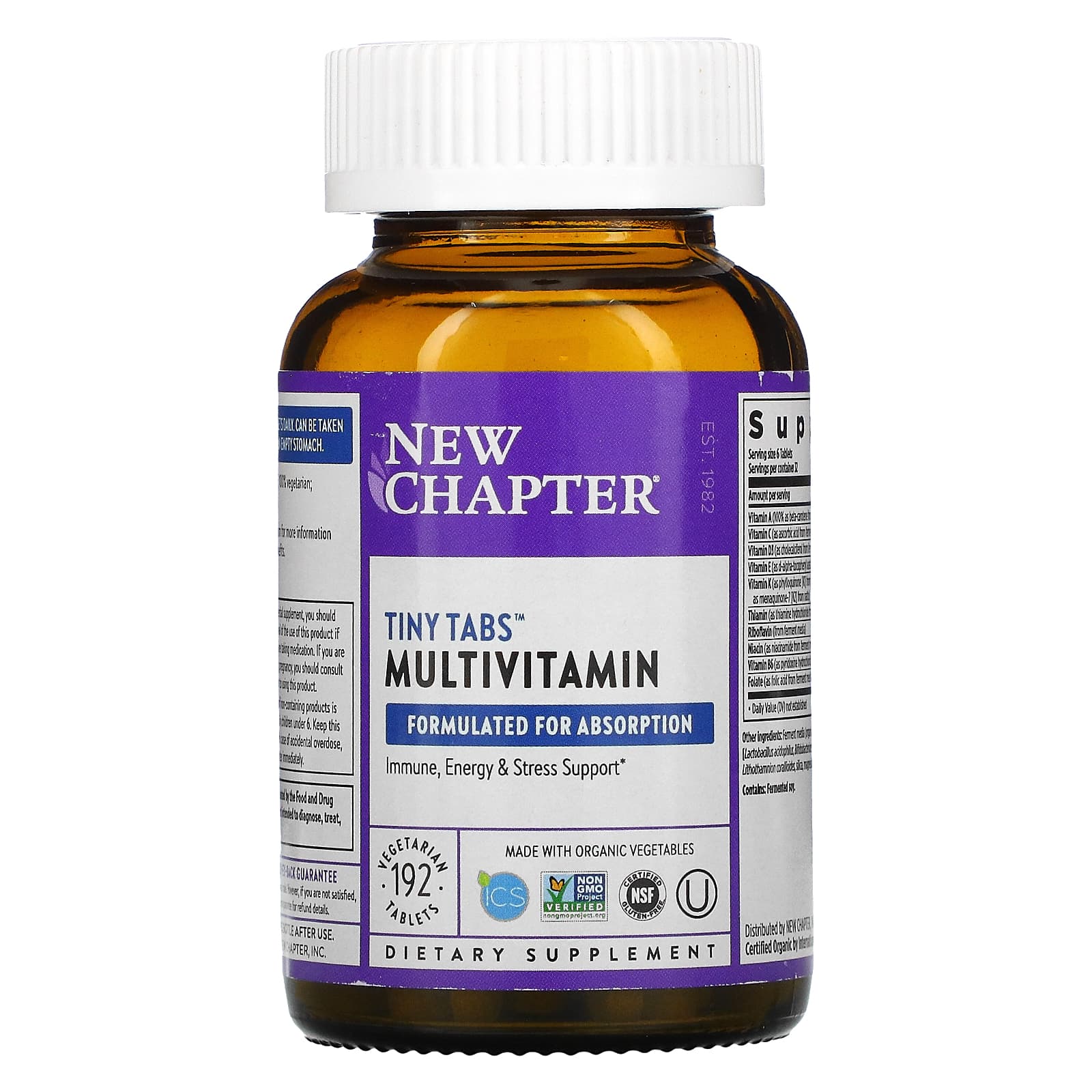 New Chapter, Tiny Multi, 192 Tablets UPC 727783003621 | HiLife Vitamins