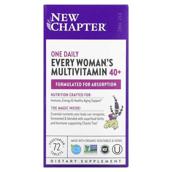 New Chapter, Every Womans One Daily 40+, 72 Tablets - 727783003676 | Hilife Vitamins