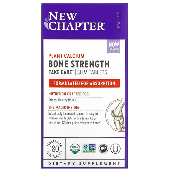 New Chapter, Bone Strength Take Care, 180 Tablets - 727783004215 | Hilife Vitamins