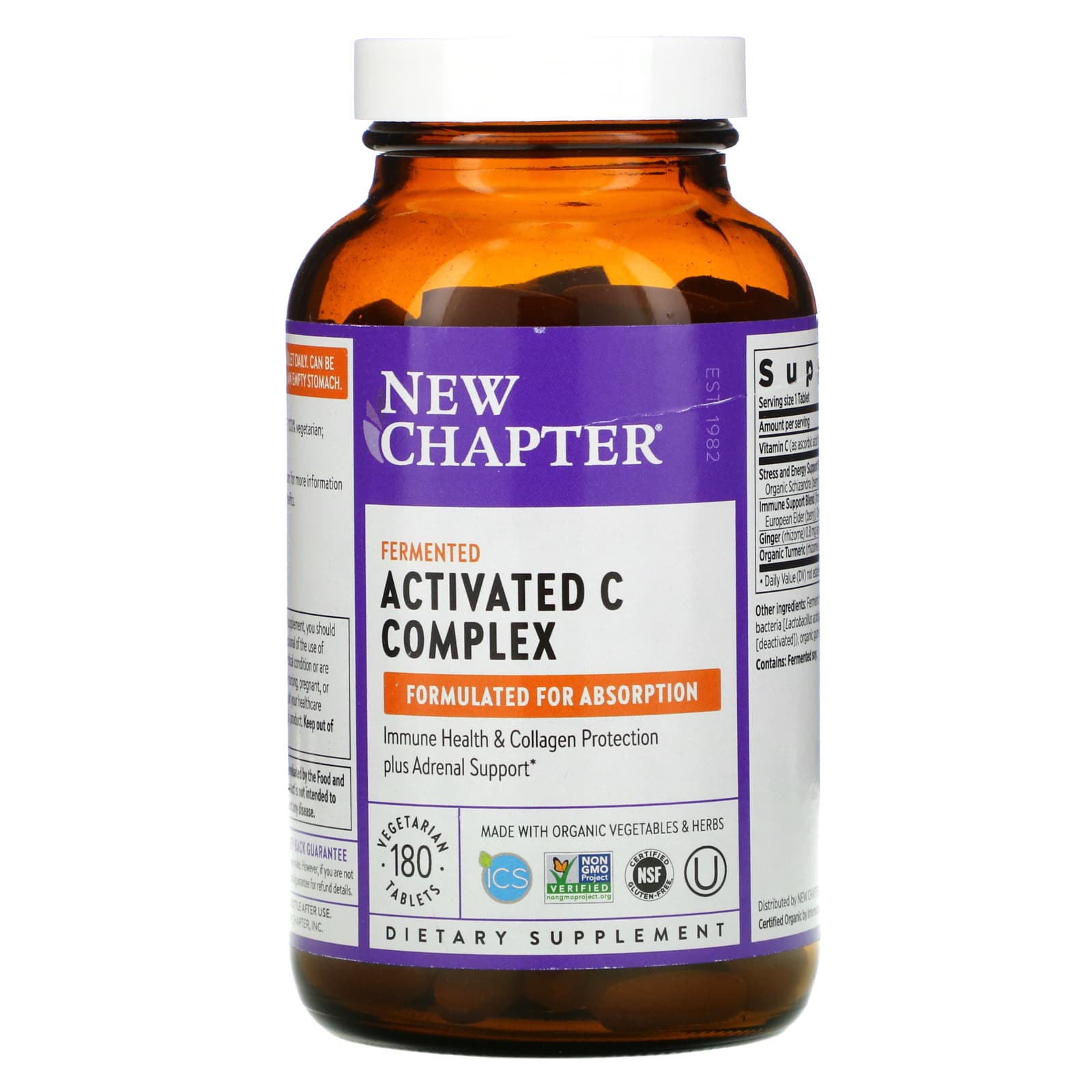 New Chapter, Fermented Activated C Complex, 180 Tablets - [product_sku] | HiLife Vitamins