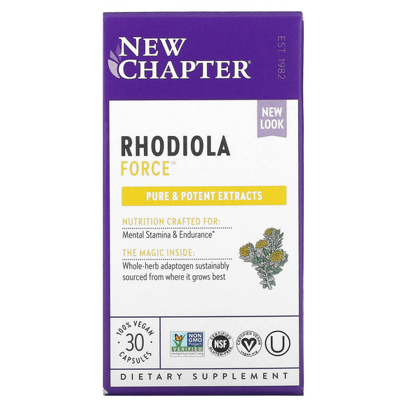 New Chapter, Rhodiolaforce 300, 30 Capsules - 727783045041 | Hilife Vitamins
