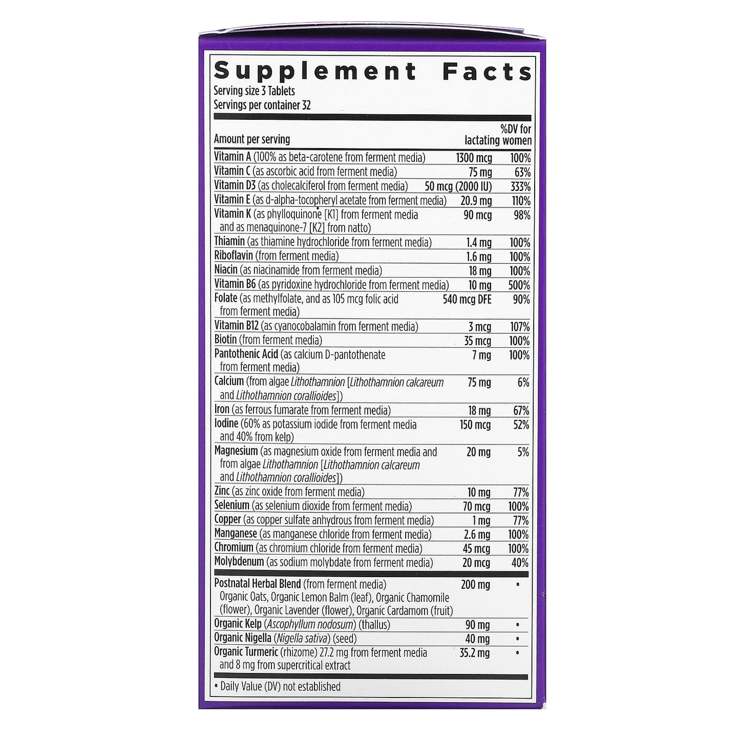 New Chapter, Perfect Postnatal, 96 Tablets UPC 727783900579 | HiLife Vitamins