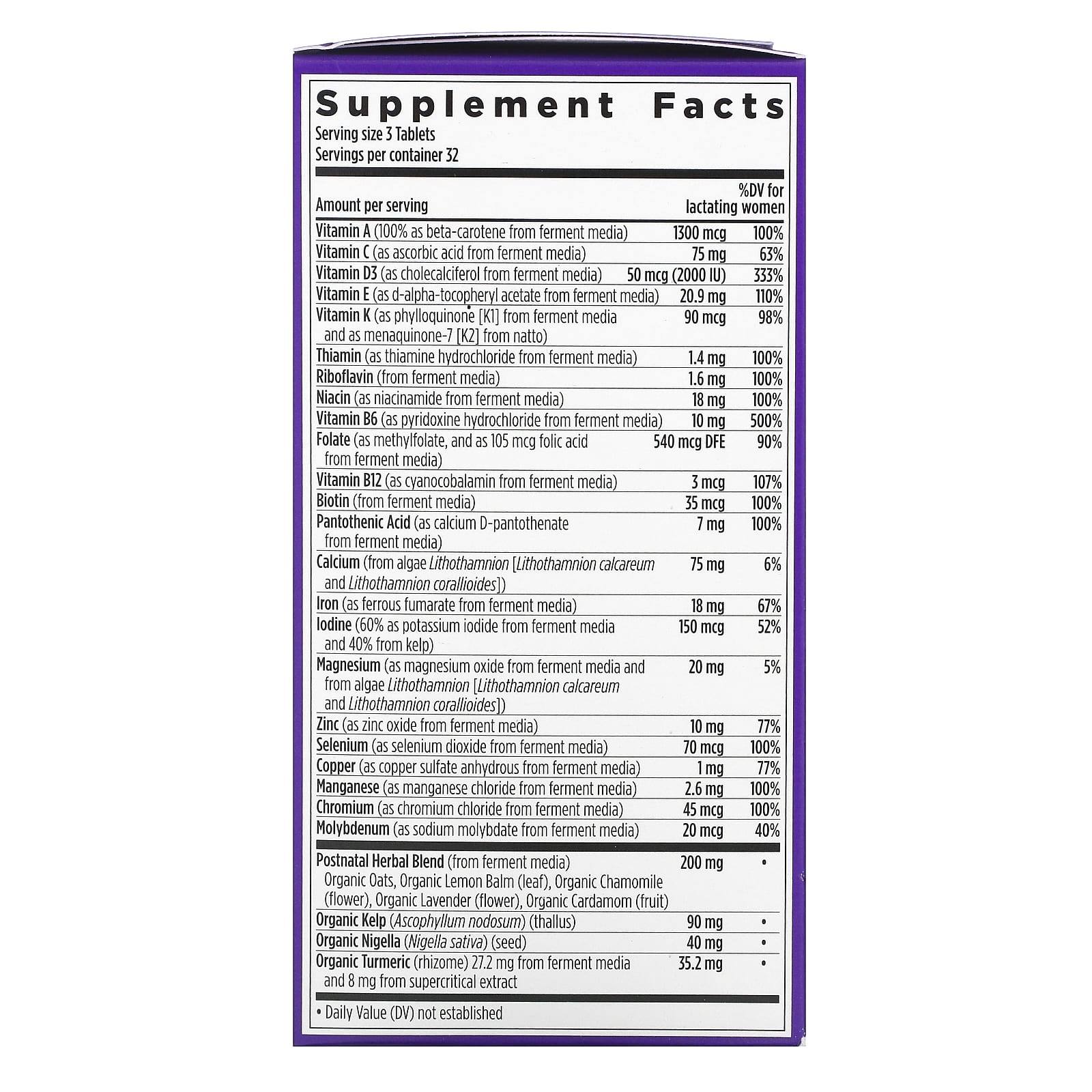 New Chapter, Perfect Postnatal, 96 Tablets UPC 727783900579 | HiLife Vitamins