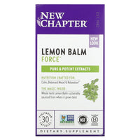 New Chapter, Lemon Balm Force, 30 Capsules UPC 727783901026 | HiLife Vitamins