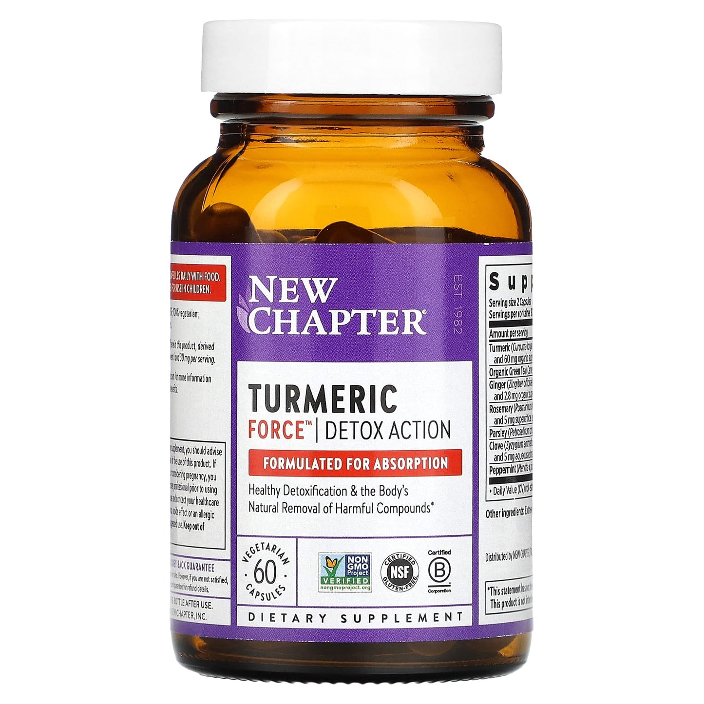 New Chapter, Turmeric Force Detox, 60 Capsules UPC 727783901217 | HiLife Vitamins
