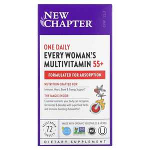 New Chapter, Every Woman's One Daily 55+, 72 Tablets - 727783901255 | Hilife Vitamins