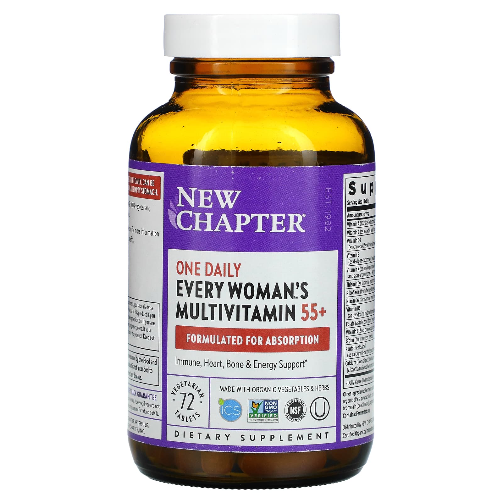 New Chapter, Every Woman's One Daily 55+, 72 Tablets UPC 727783901255 | HiLife Vitamins