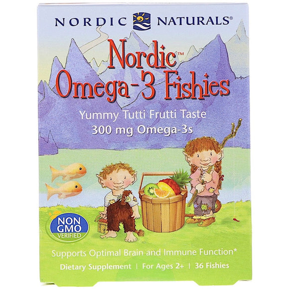 Nordic Naturals, Nordic Omega-3 Fishies Tutti Frutti, 36 Chewables - 768990311307 | Hilife Vitamins