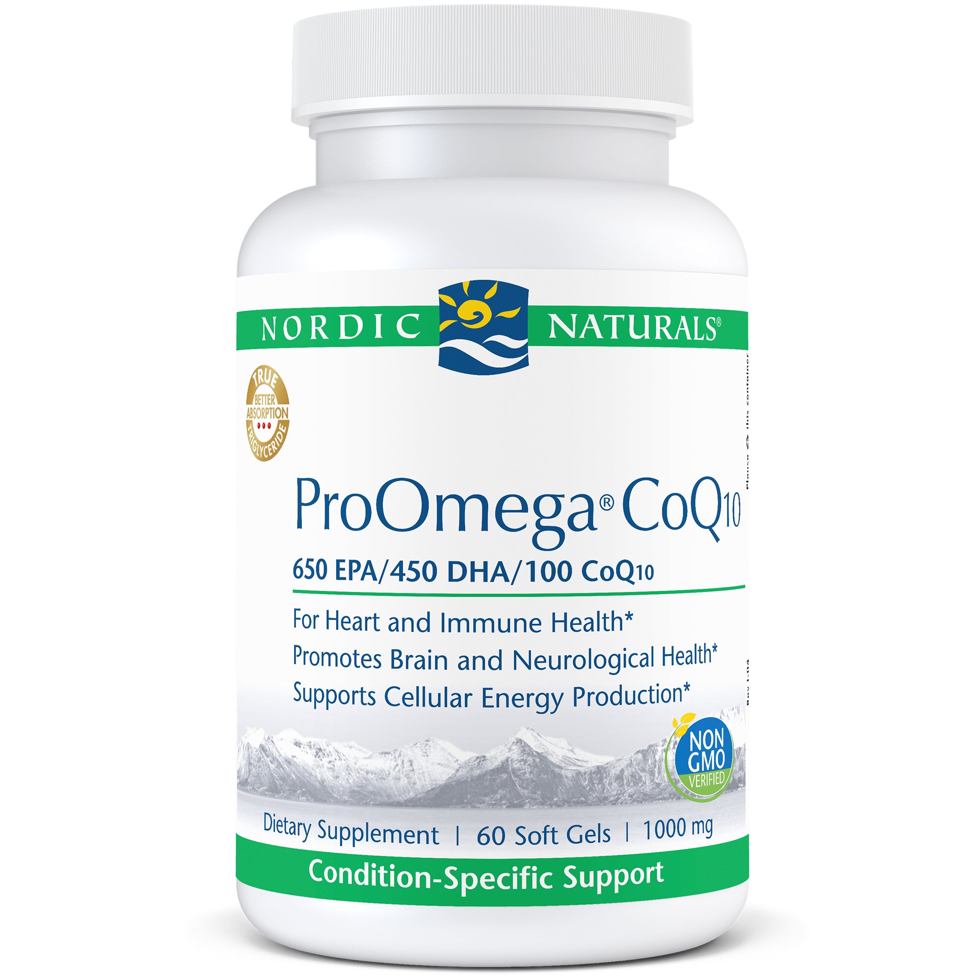 Nordic Naturals Pro, Proomega-Coq10, 60 Softgels | HiLife Vitamins