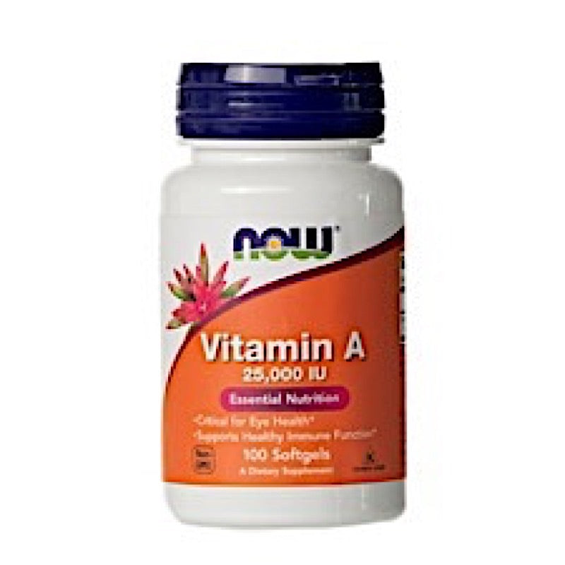 Now Foods, A 25000 IU, 100 Softgels - 733739003409 | Hilife Vitamins