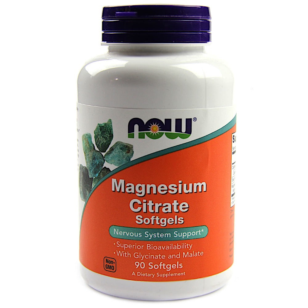Now Foods, Magnesium Citrate 134 mg, 90 Softgels - 733739012975 | Hilife Vitamins