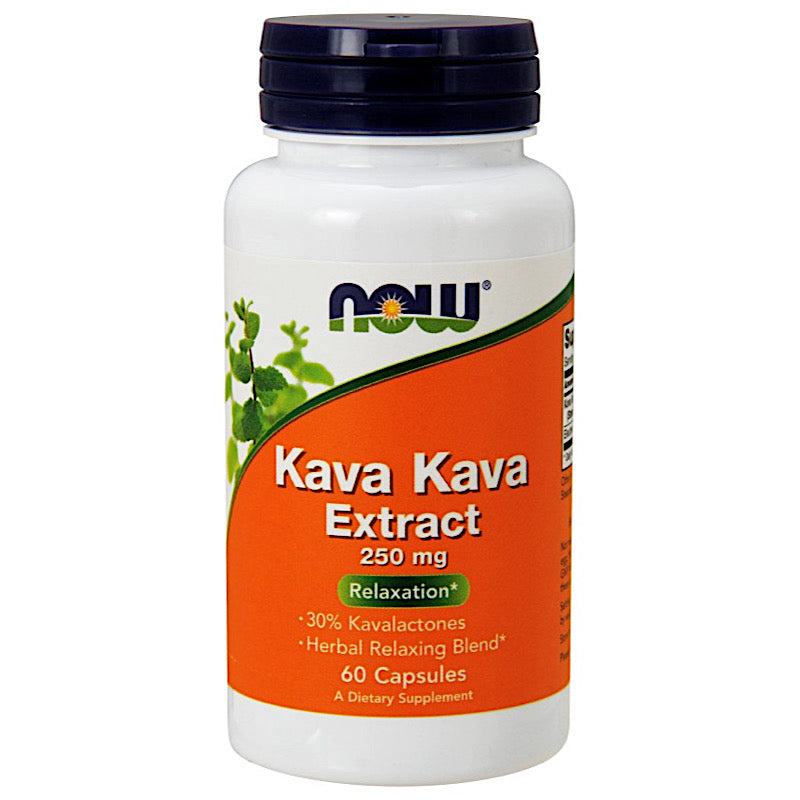 Now Foods, Kava Kava 250mg, 60 Capsules - 733739047168 | Hilife Vitamins