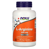 Now Foods, Arginine 500 mg, 100 Capsules - 733739000309 | Hilife Vitamins