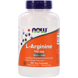 Now Foods, L-ARGININE 700mg, 180 Veg Caps - 733739000330 | Hilife Vitamins